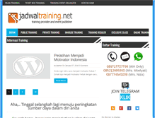 Tablet Screenshot of jadwaltraining.net